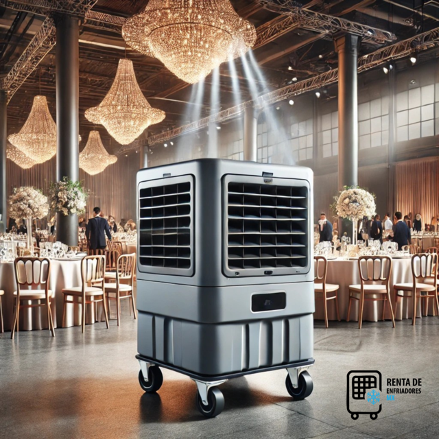 Enfriador evaporativo en funcionamiento
